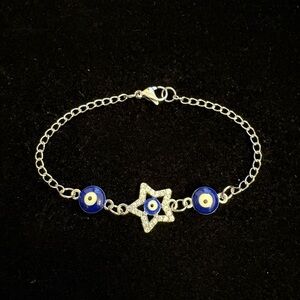 Rhinestone Star Evil Eye Bracelet or anklet
